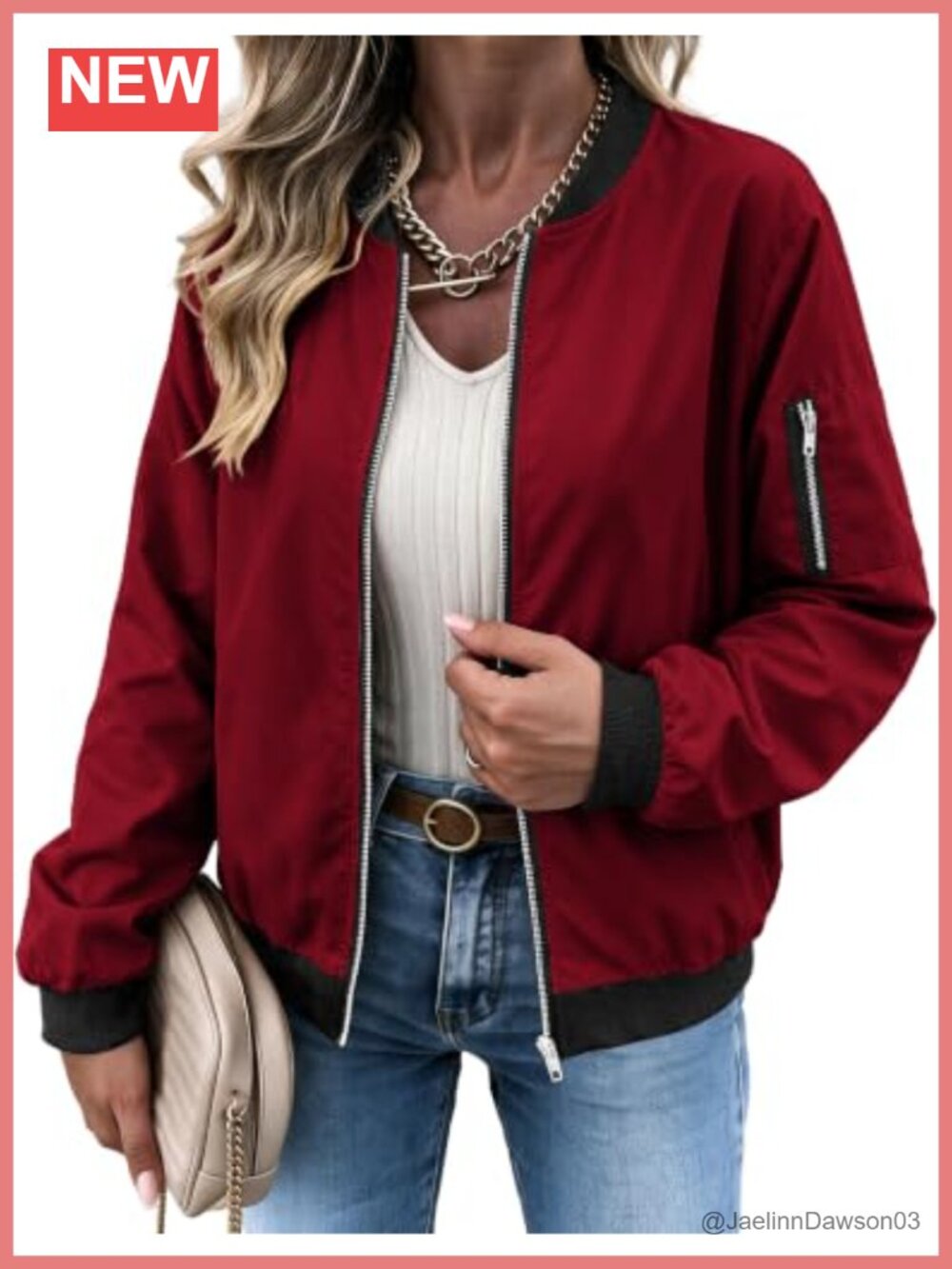 Zeagoo Women Bomber Jacket Lightweight Zip Up Casual Coat with Pockets